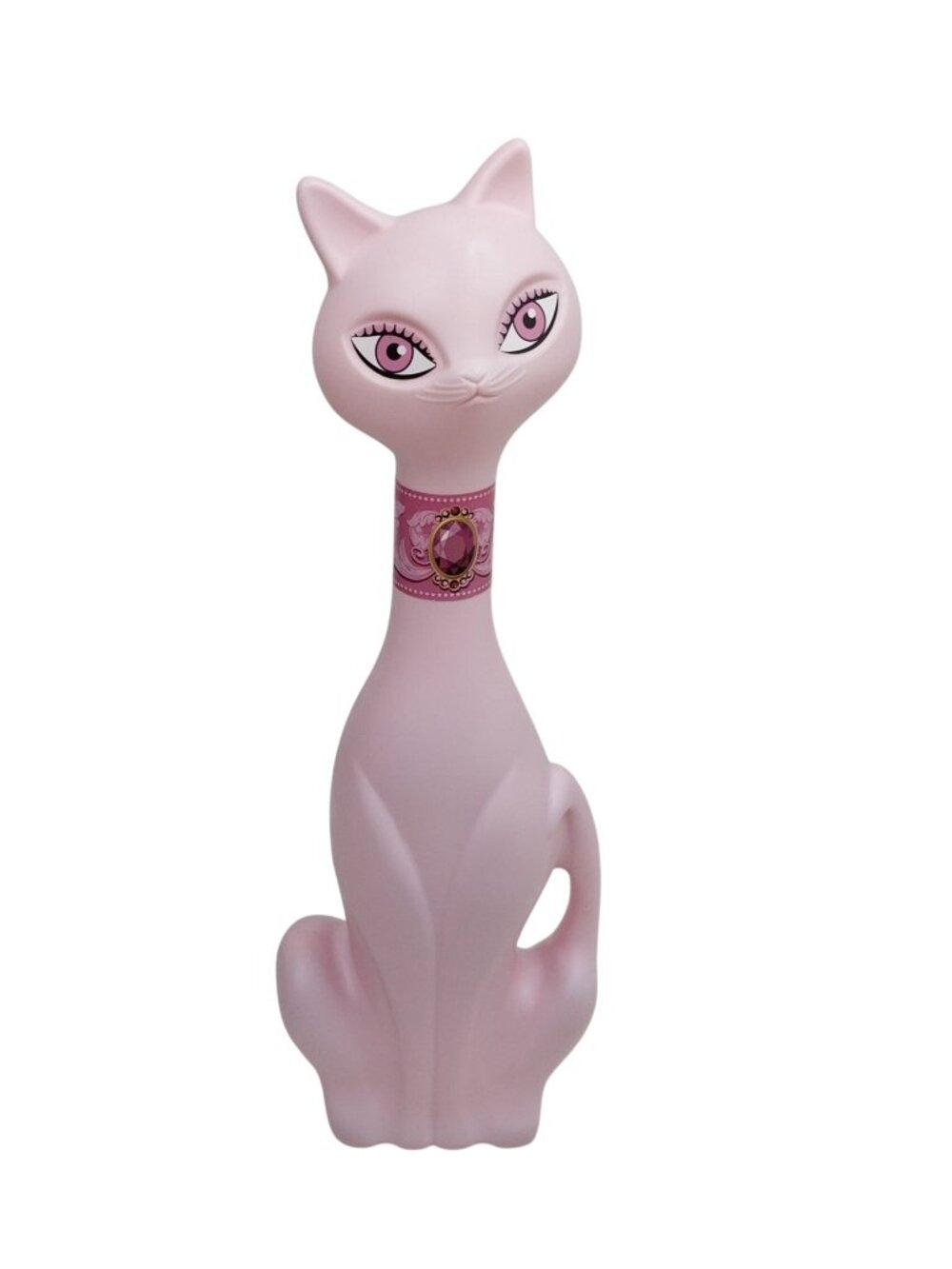 Avon Prissy Pink Cat Figurine Bubble Bath Bottle 2019 MCM Vintage Style FULL
